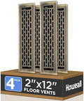 Howeall 2x12 Inches 4 Pack Heavy Duty Walkable Floor Register by Howeall