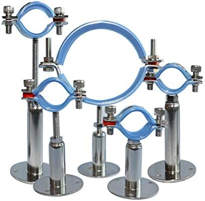 AKIHISA 2 Pcs 304 Stainless Steel Pipe Supports, Wall Mount Ceiling Mount Pipe - Image 7