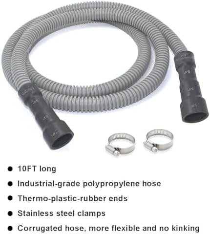 TTFLEX 10 FT Dishwasher Drain Hose, Flexible Dishwasher Discharge Hose - Image 7