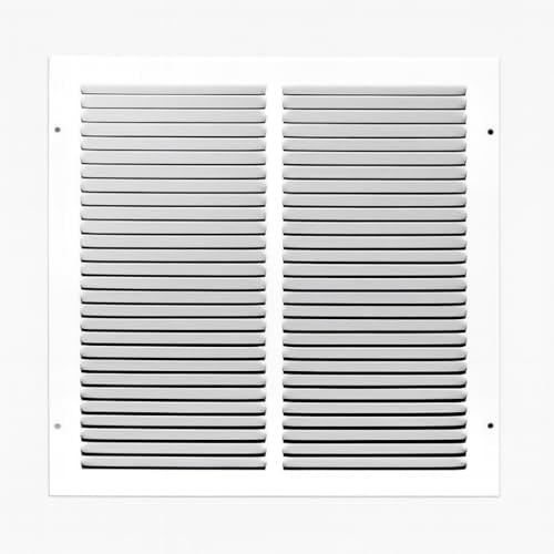 12x12 Air Return Vent Cover, Solid Steel White, 10 Pack - Image 2