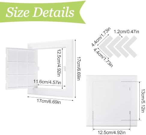 1 Pack Self Adhesive Access Door Panels, Push to Open Wall Access Hole Cover - Image 2