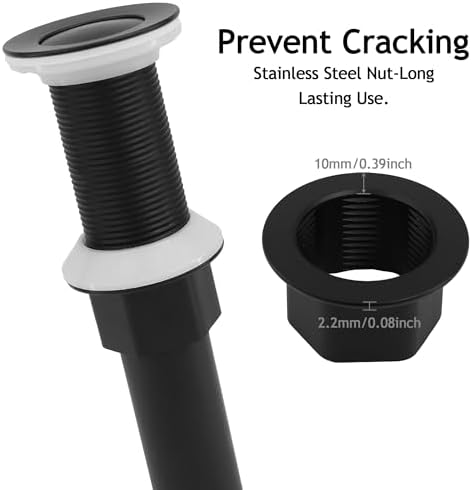 Bathroom Sink Drain, Drain Stopper Bathroom Sink Without Overflow, Small Cap - Image 3
