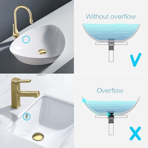KAIYING Pop Up Drain Without Overflow, Bathroom Vessel Sink Drain - Image 5