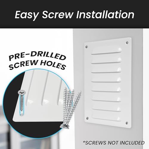 Repa Market 10" x 4" Inch Scratch Resistant White Air Vent Cover - Image 5