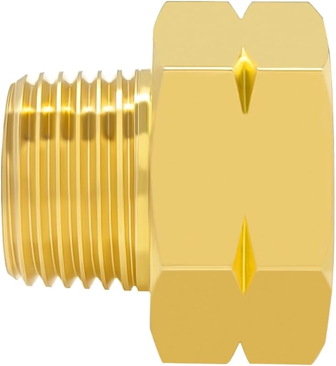 Hooshing 2PCS Brass Pipe Fitting 3/4" NPT Female to 1/2" NPT Male Reducer - Image 4