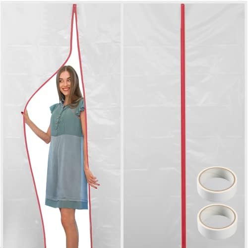 4 ft x 7 ft Plastic Zipper Door Dust Protector by CalPalmy