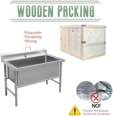 40" 1-Compartment Commercial Sink - Image 7