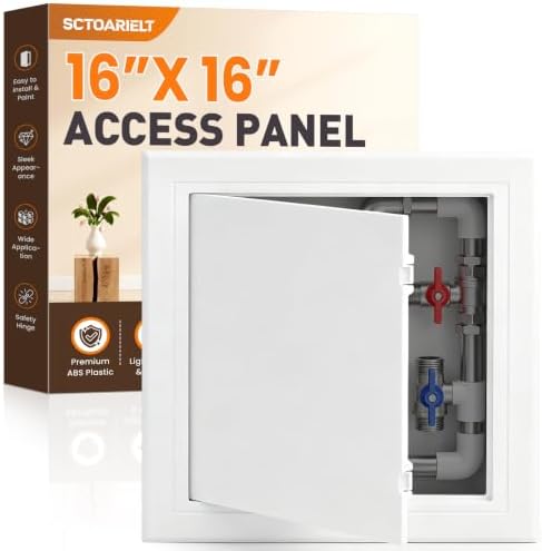 16x16 Inch Access Panel for Drywall and Ceiling, ABS Plumbing Access Door by Sctoarielt