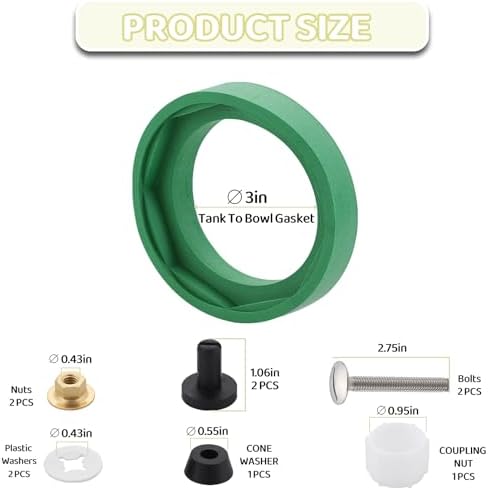 3'' Toilet Tank to Bowl Coupling Kit, Fits - Image 2