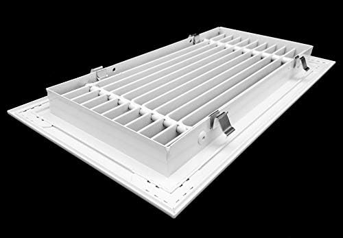 HVAC Premium 8"W X 4"H Linear Aluminum Clip-On Bar Return Air Grille - Image 6