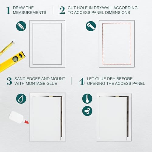 10" x 14" White Metal Access Panel - Image 5