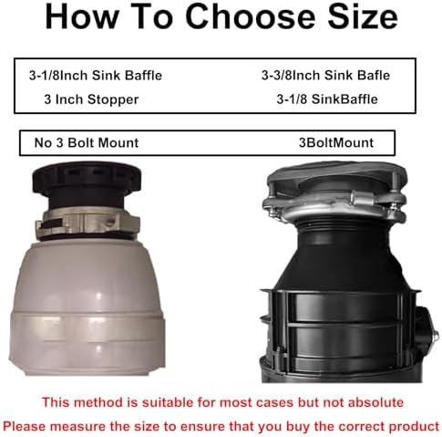 2pcs 3 3/8" Garbage Disposal Sink Baffle QCB-AM Splash Guards - Image 6
