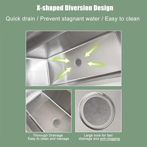 31.5" 1-Compartment Commercial Sink - Image 3