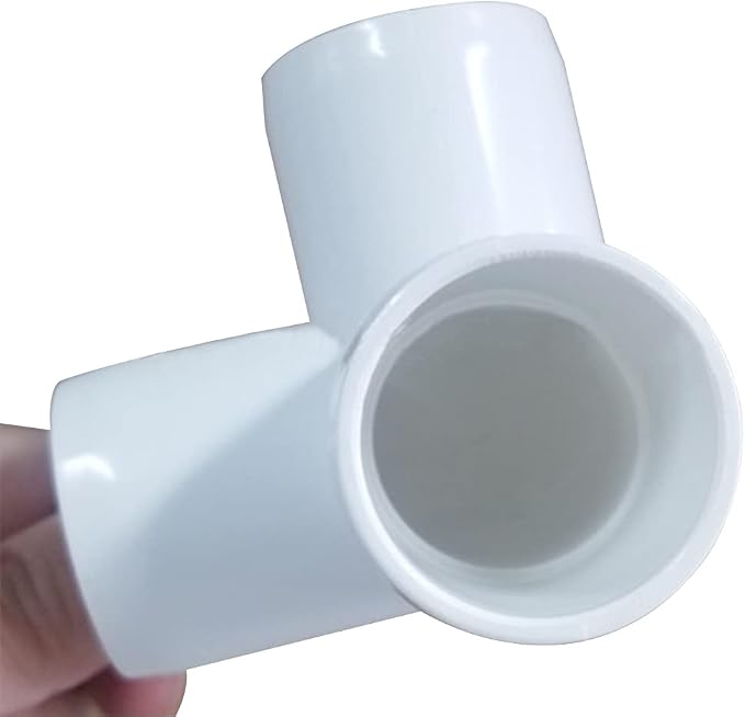 1“ Tee PVC Fitting 3 Way Elbow Connector, Furniture Grade 90 Degree Elbow Side - Image 3