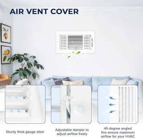 2PK 10x8 in Air Vent Covers for 10"Wx8"H Duct Opening Wall, Ceiling Register - Image 3