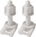 2Pcs White Plastic Toilet Seat Screws and Nuts by Tustao