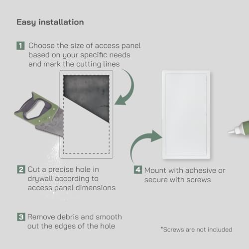 Vent Systems 10'' x 20'' Inch White Metal Access Panel - Image 4