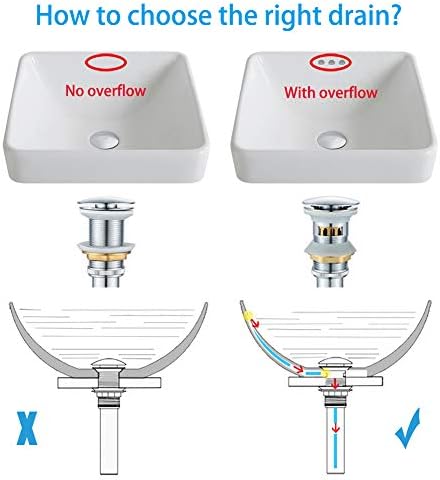 VOTON Bathroom Sink Drain Chrome Lavatory Pop-up Drain - Image 6