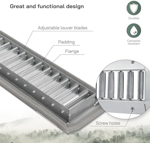 Vent Systems 13" x 3" Inch Galvanized Steel Louvered Air Return Vent Cover - Image 3