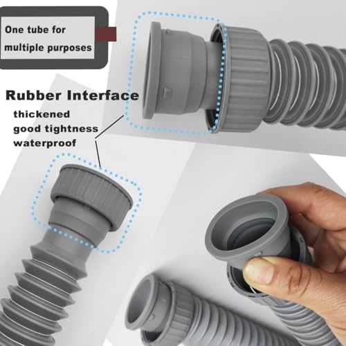 Flexible Sink Drain Pipe 1 1/2" 1 1/4" Sink P Trap, Adjustable Kitchen - Image 2
