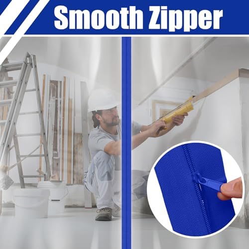 Tigeen 2 Roll Heavy Duty Zipper Door Dust Barriers 7 ft x 11 Inch - Image 4