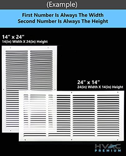 HVAC Premium 16'' x 16'' Flat Stamped Steel Return Air Grille - Image 6