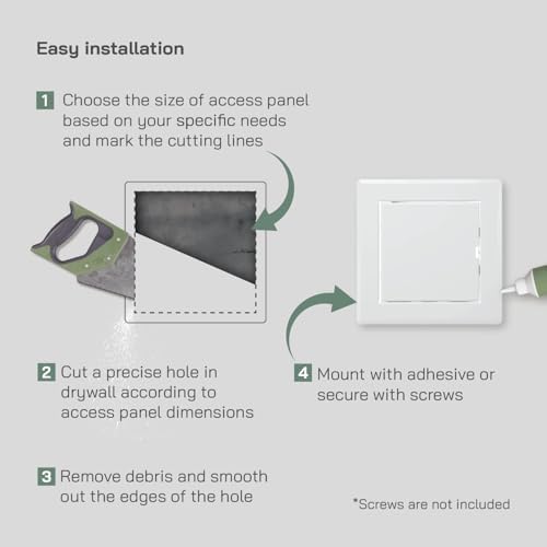 Vent Systems 4'' x 4'' Inch White Metal Access Panel - Image 4