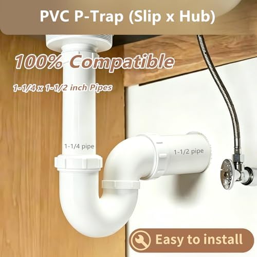 LESSO P Trap PVC 1-1/4 x 1-1/2 Inch - Image 5