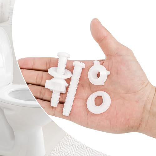 VRSS Plastic Toilet Seat Hinge Bolt Screws Replacement, 2 Pack - Image 2