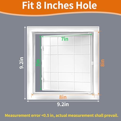 Drywall Access Panel 8×8 in, Plastic Wall Hole Cover - Image 2