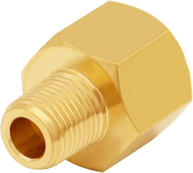 Uenede Brass 1/2" NPT Female to 3/8" NPT Male Reducer Adapter - Image 4