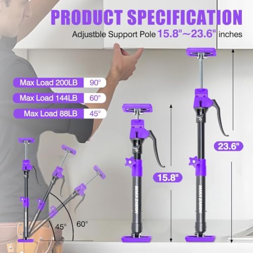 Quality Steel Cabinet Jacks for Installing Cabinets, 3rd Hand Support System - Image 2