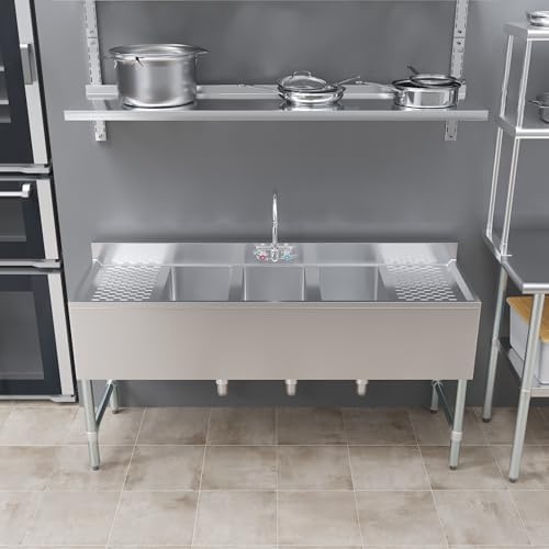 AmGood One Compartment Stainless Steel Under bar Sink - Image 7