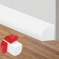 ToLanbbt Flexible Quarter Round Molding, 120 Inch Peel and Stick Rubber Trim by ToLanbbt