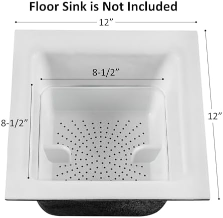 GSW 12 Pcs FS-PB ABS Plastic Floor Sink Drain Strainer Drop-in Basket, Catch - Image 5
