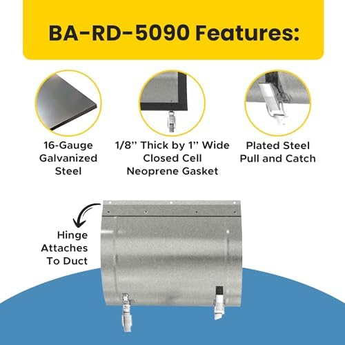 Best 11″ x 9″ Round Duct Access Panel - Image 2