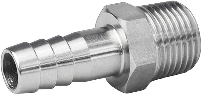 Stainless Steel Hose Barb Fitting 3/16" Hose Barb to 1/8" NPT Male Thread - Image 4