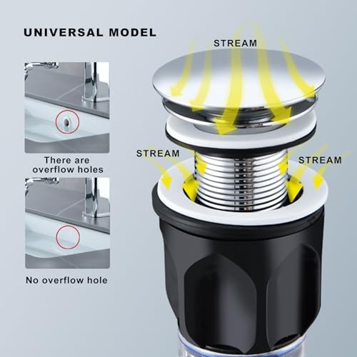 Bathroom Sink Drain Kit Flexible Expandable P-Trap Sink Drain Pipe - Image 4