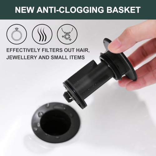 KENES Oil Rubbed Bronze Pop Up Bathroom Sink Drain Assembly - Image 4