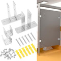 Blulu 4 Pcs Bathroom Partition Bracket 2-Ear U-Shape by Blulu
