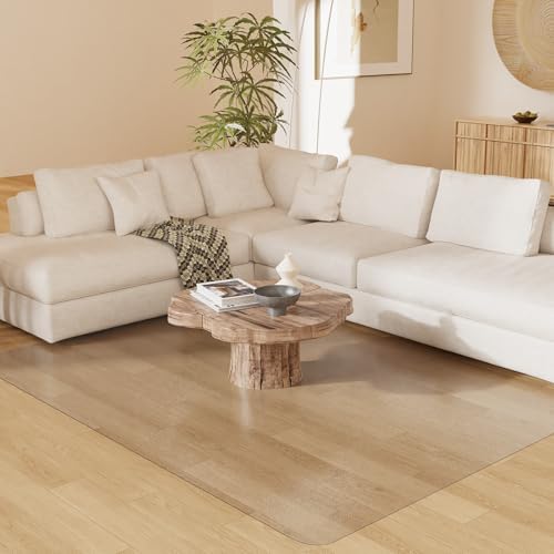 8'×10' Frosted Clear Floor Mat, Floor Protector by BelleCosy