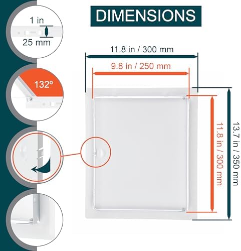 10" x 12" White Metal Access Panel - Image 2
