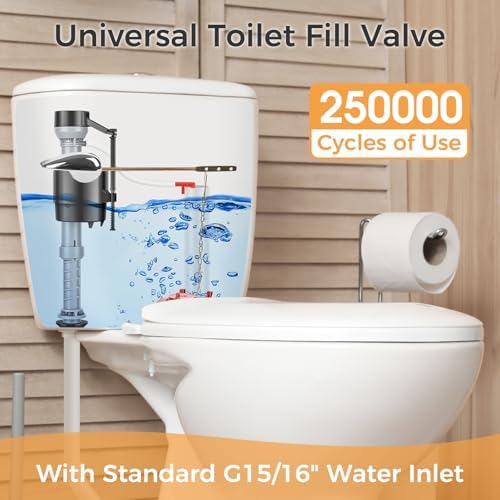 Universal Toilet Flusher Replacement Kit, Toilet Fill Valve and 2-Inch Flapper - Image 2