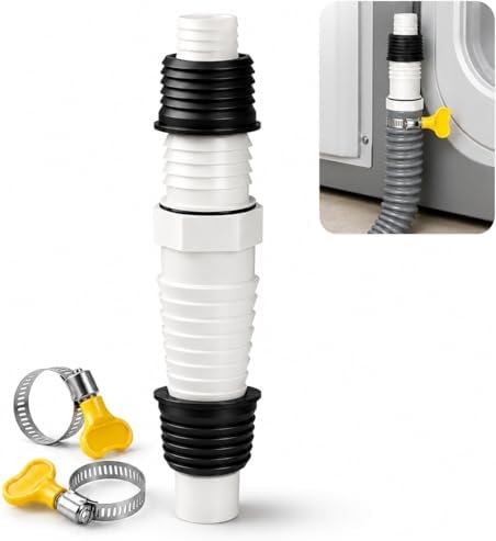 Universal Drain Pipe Connector, Washing Machine Drain Hose Extension Fitting by QruiLanTu