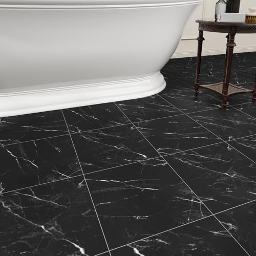 40-Pack Peel and Stick Floor Tiles Vinyl Floor 12 x 12 inch Self Adhesive by HomeUpgradeMadeSimple