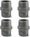 Black hexagonal threaded pipe fittings, double-ended external threaded by AGUTEA