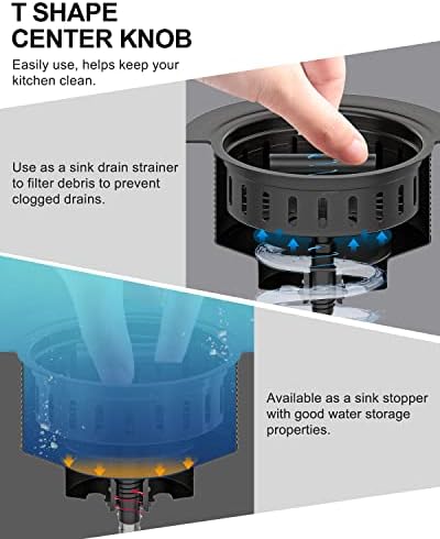 BOTEMY B9171 Bronze Kitchen Sink Drain Kit 3 1/2 Sink Strainer - Image 4