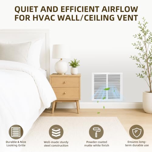16x8 Return Air Grille for 16"W x 8"H Duct Opening, Return Air Vent Cover - Image 4
