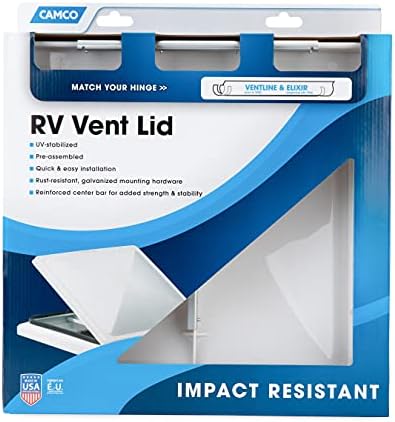 Camco White Polypropylene Camper/RV Roof Vent Lid | Ventline Pre-2008 & Elixir - Image 6