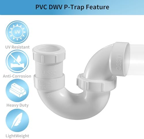 LESSO PVC Adjustable P Trap 1 1/2 Inch, - Image 4